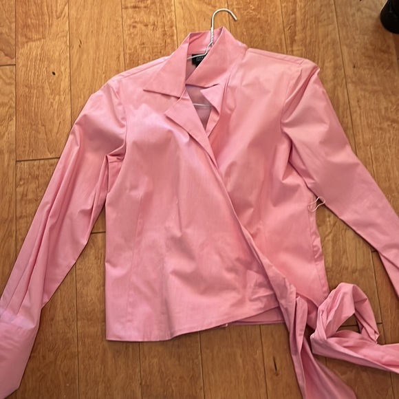 Ladies nwt jones New York collection cotton wrap shirt - Picture 9 of 12